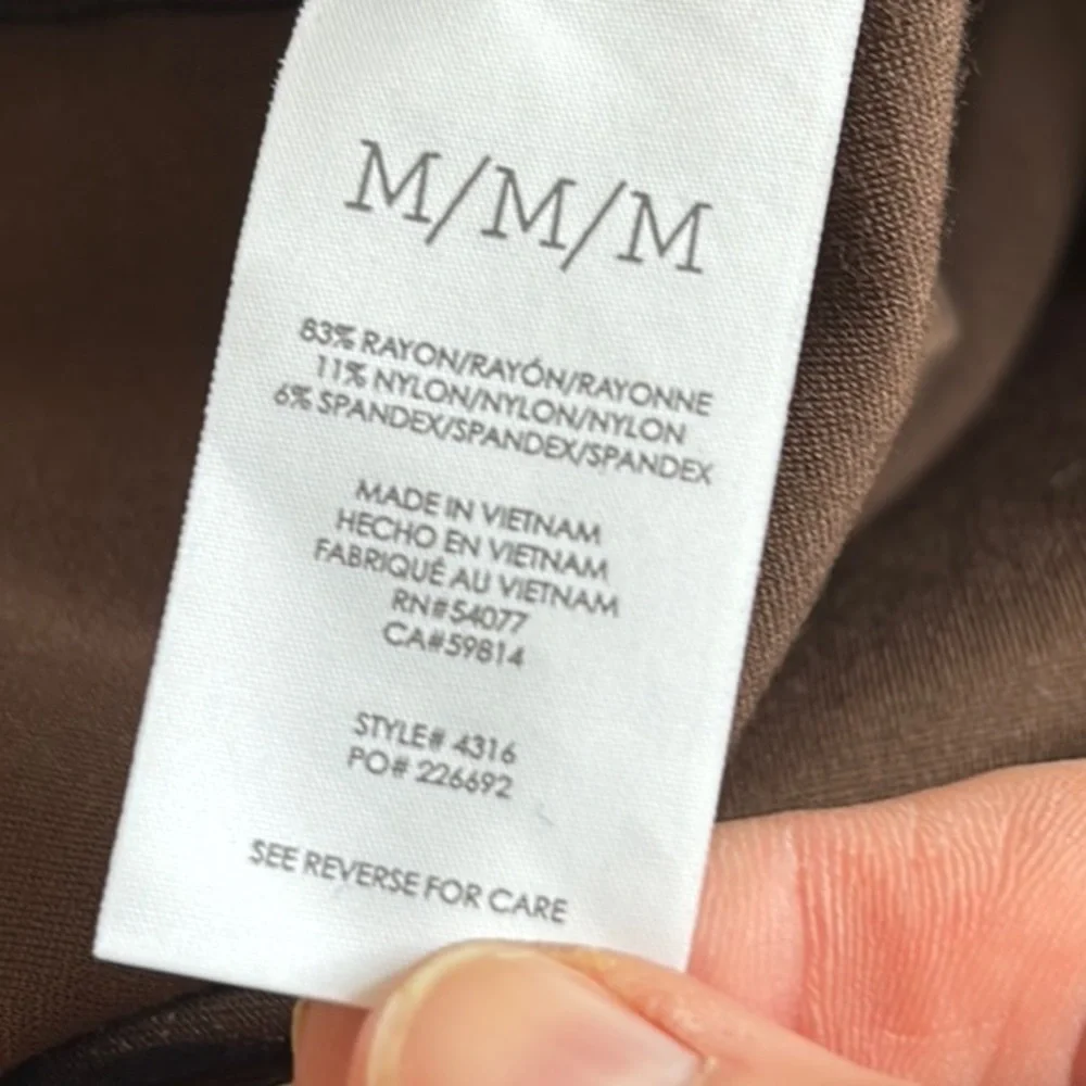 Cabi Chocolate Brown Snakeskin Print Trousers, M - Picture 6 of 7